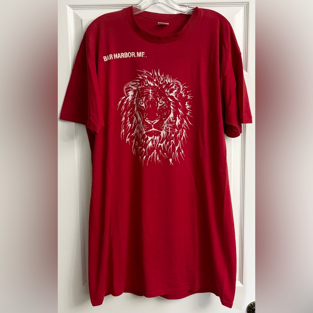 Vintage Bar Harbour Maine Lion One Size Fits All (XL/XXL) T Shirt